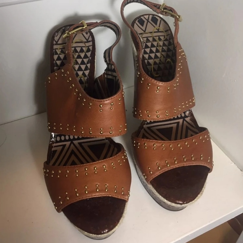 Jessica Simpson studded wedge sandals